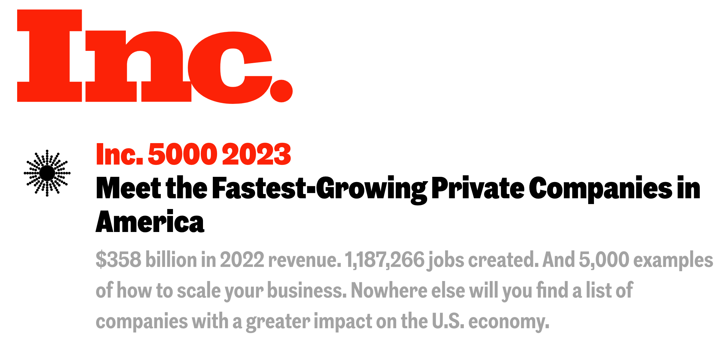 Cordless Climbs Inc 5000 list three years in a row!
